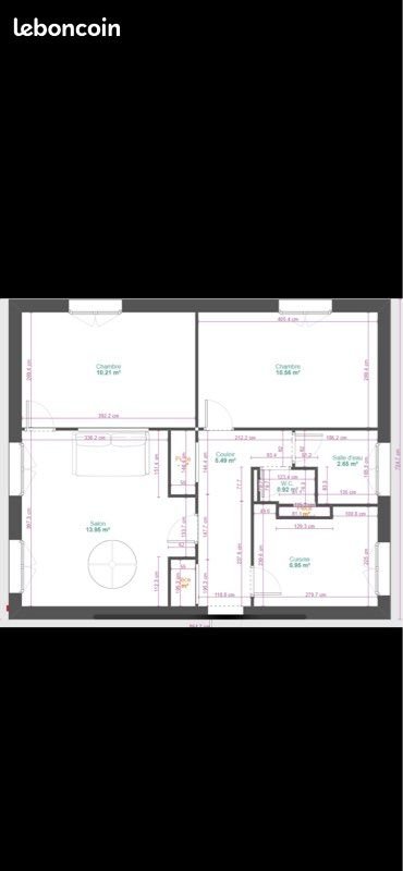 Appartement à louer, 53m², Bourges