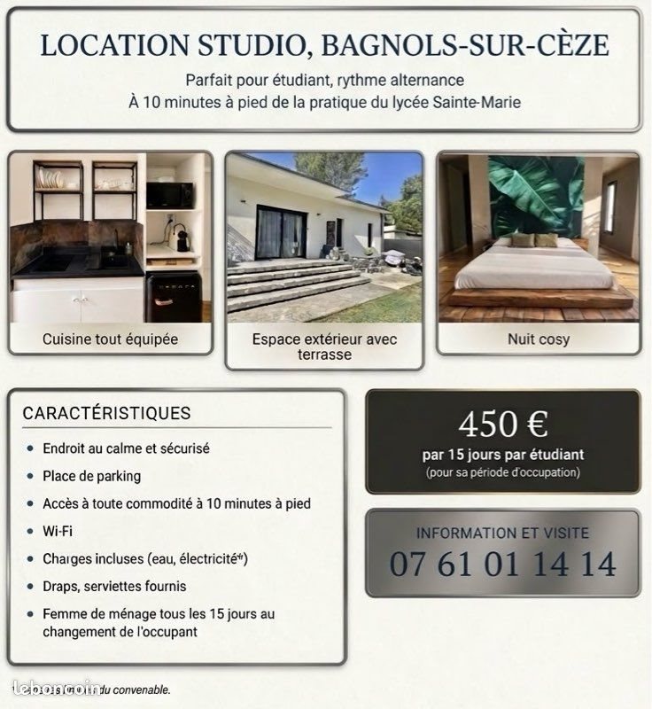 Appartement à louer, 50m², Bagnols-sur-Cèze