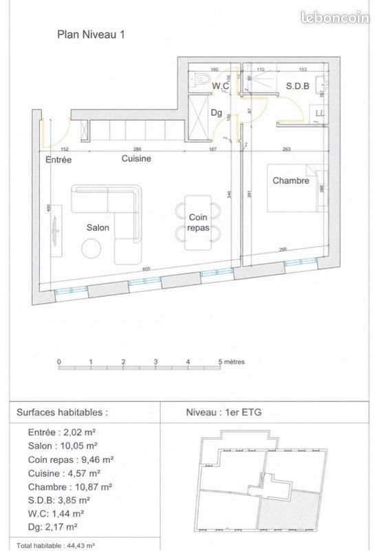 Appartement à louer, 45m², Montigny-lès-Cormeilles
