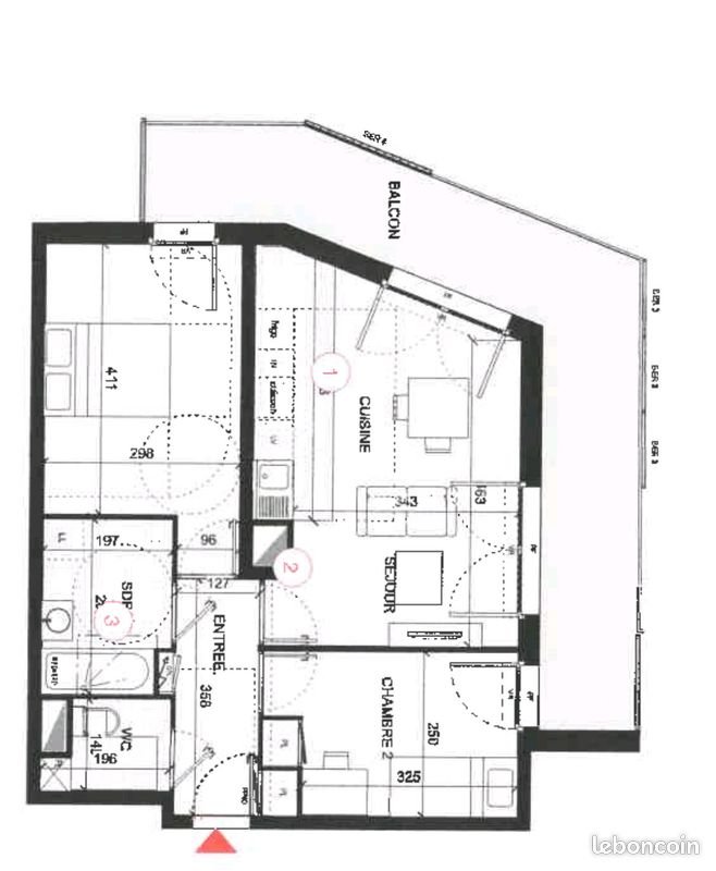 Appartement à louer, 56m², Clichy
