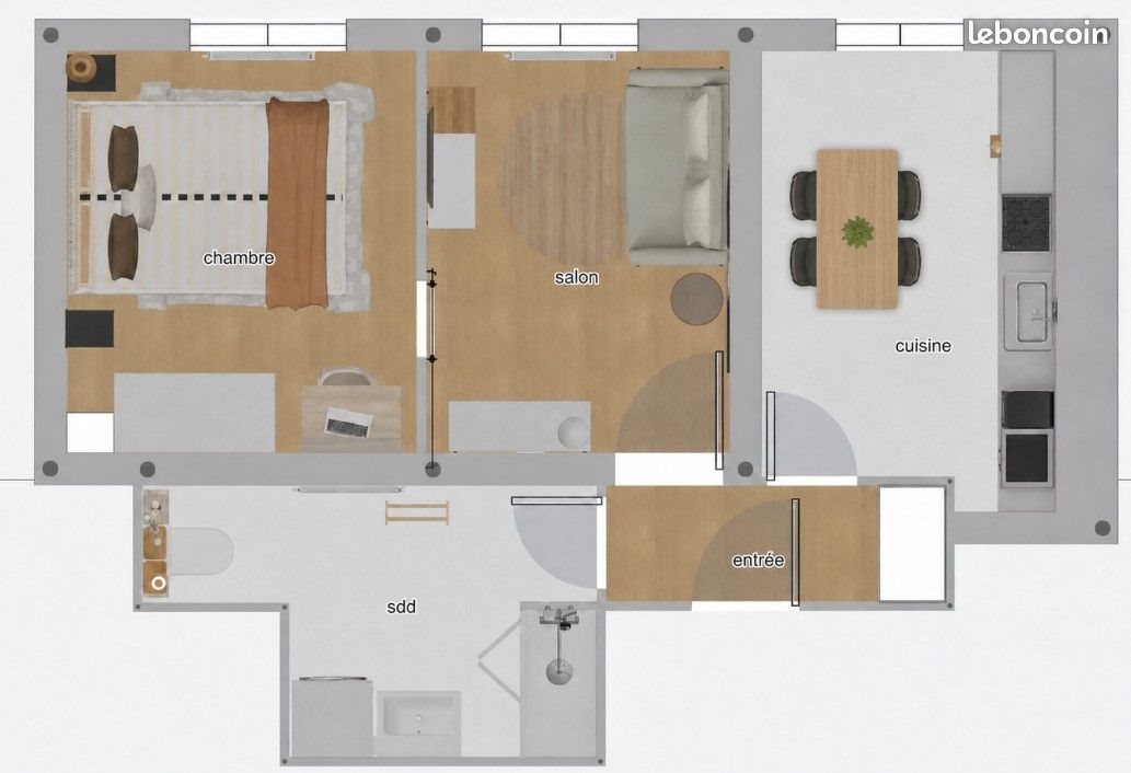 Appartement à louer, 30m², Tours