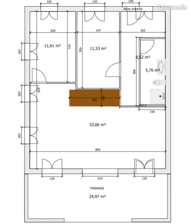 Appartement à louer, 120m², Saint-Pierre-d'Allevard
