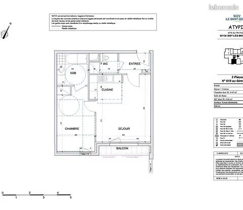 Appartement à louer, 45m², Issy-les-Moulineaux