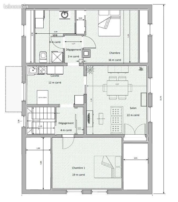 Appartement à louer, 79m², Soufflenheim