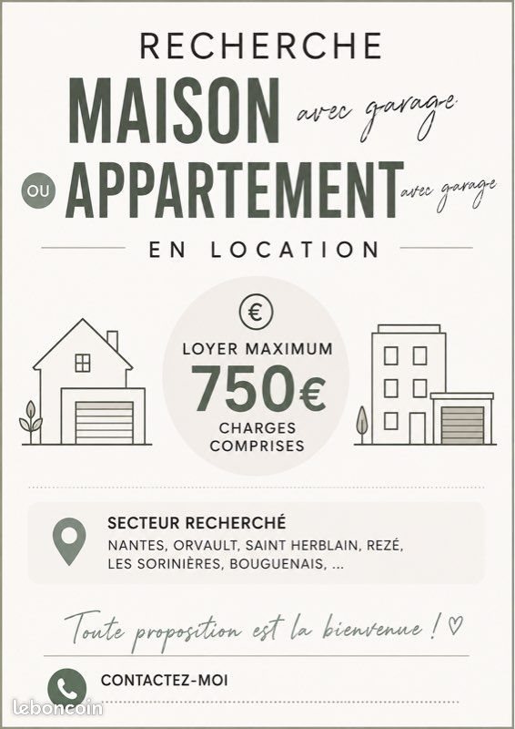 Maison à louer, 55m², Nantes