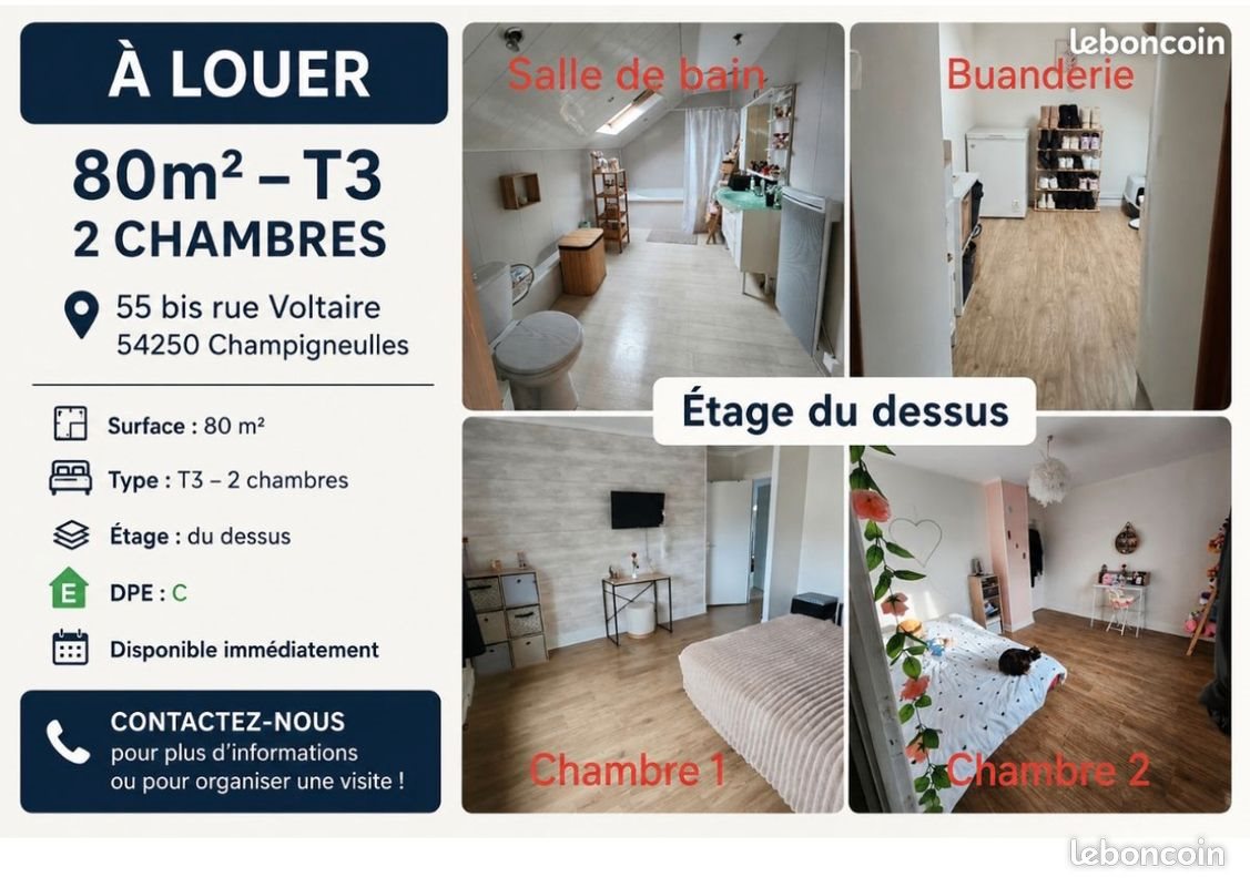 Maison à louer, 87m², Champigneulles