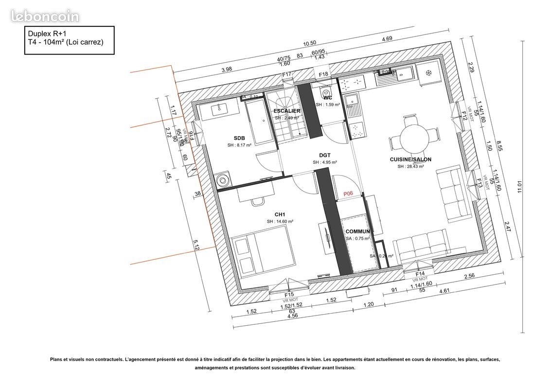 Appartement à louer, 104m², Mours-Saint-Eusèbe
