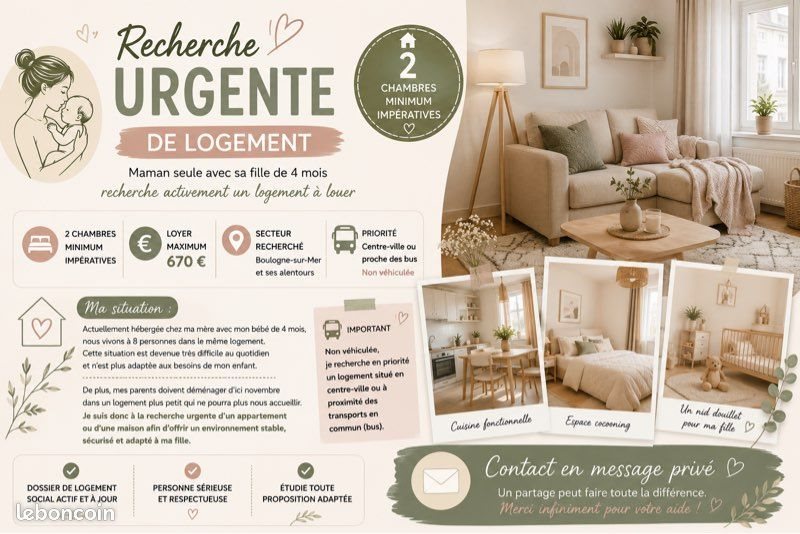 Appartement à louer, 50m², Boulogne-sur-Mer