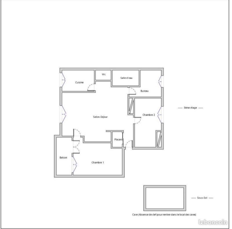 Appartement à louer, 774m², Le Mans