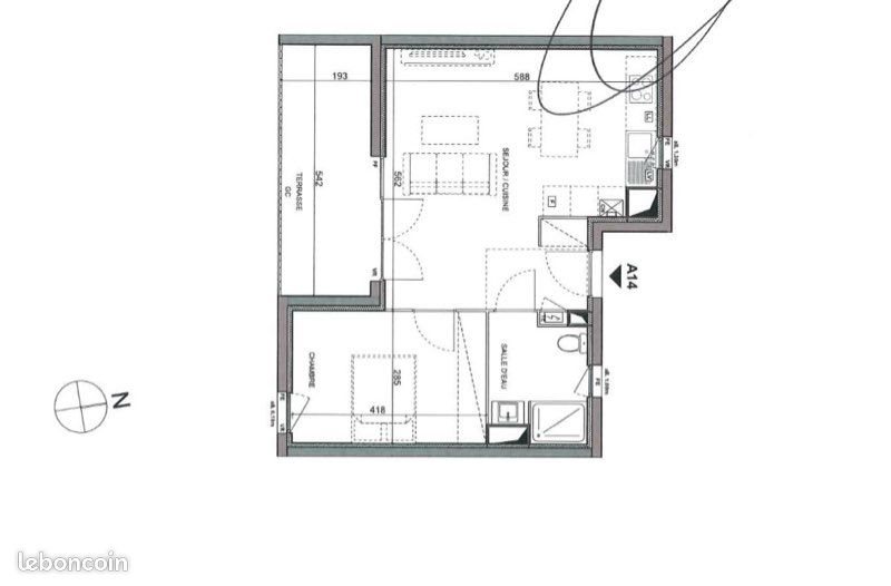 Appartement à louer, 45m², Magescq