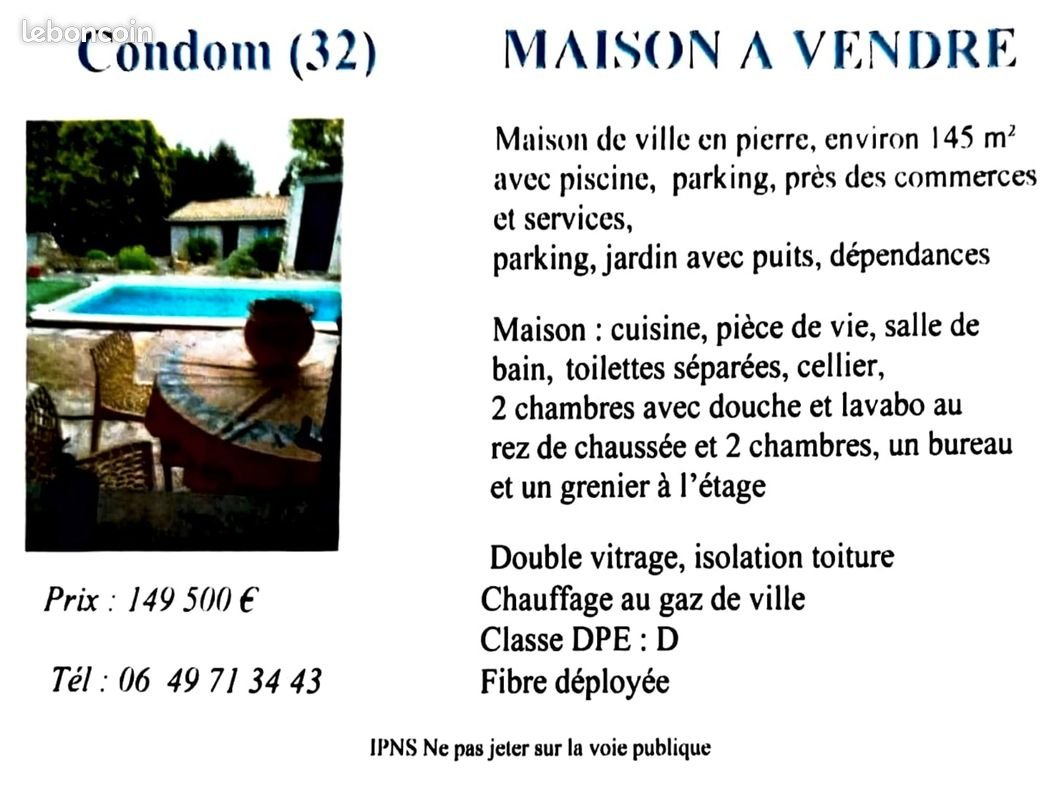 Maison à vendre, 145m², Condom