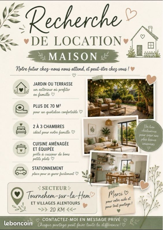 Maison à louer, 70m², Tournehem-sur-la-Hem