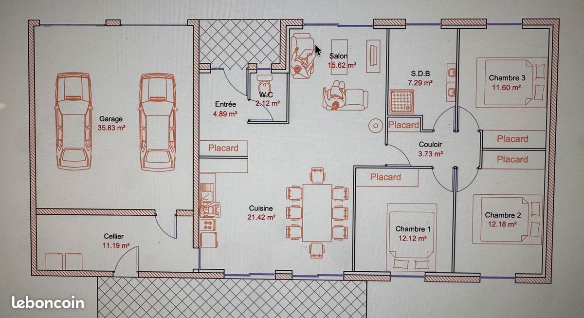 Maison à louer, 140m², Sébazac-Concourès