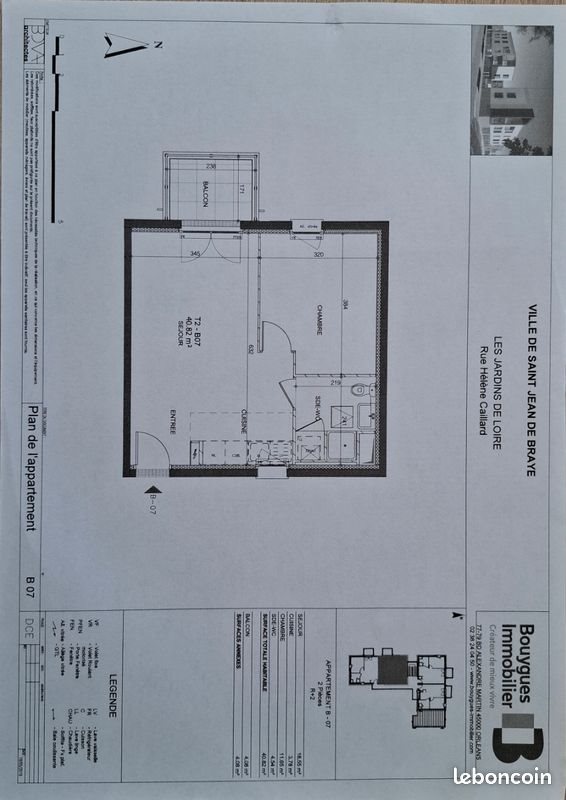 Appartement à louer, 41m², Saint-Jean-de-Braye