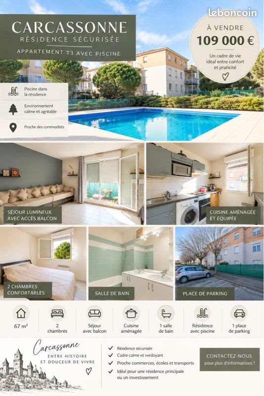 Appartement à vendre, 67m², Carcassonne