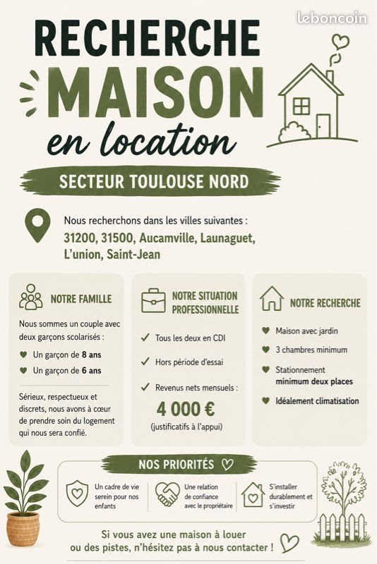 Maison à louer, 70m², Toulouse
