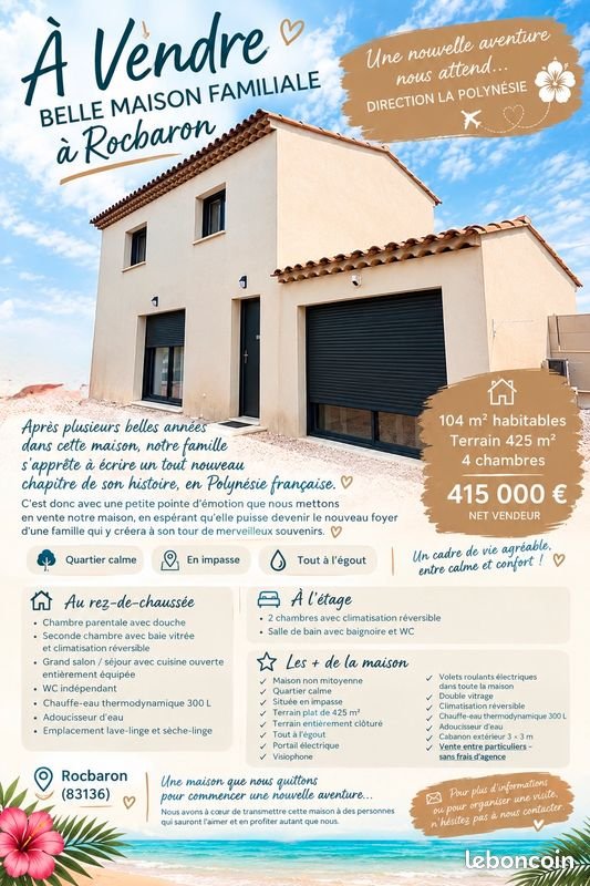 Maison à vendre, 104m², Rocbaron