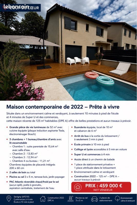 Maison à vendre, 125m², Savigny