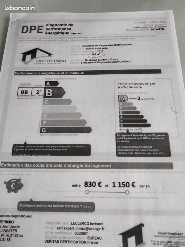 Maison à vendre, 130m², Caudan