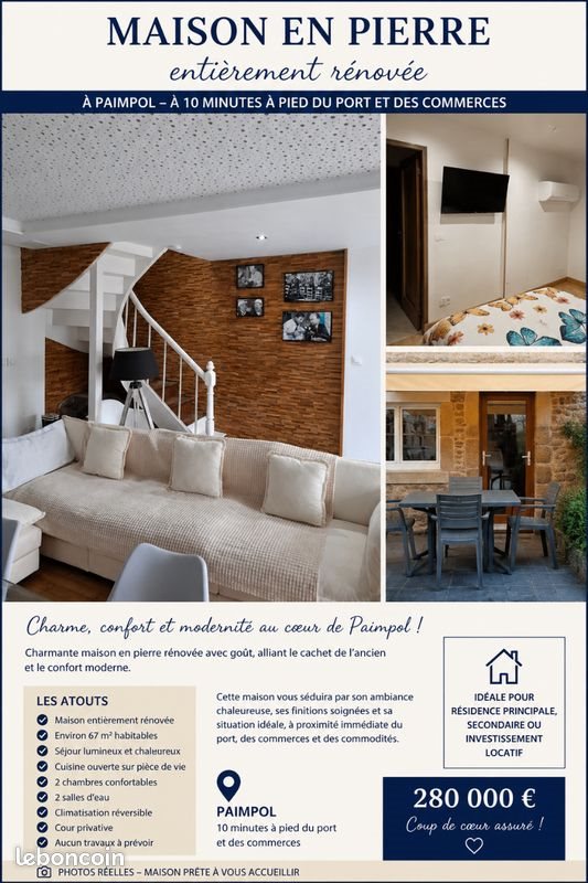 Maison à vendre, 70m², Paimpol