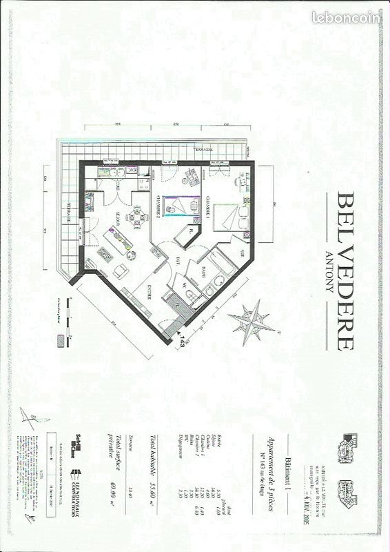 Appartement à louer, 55m², Antony