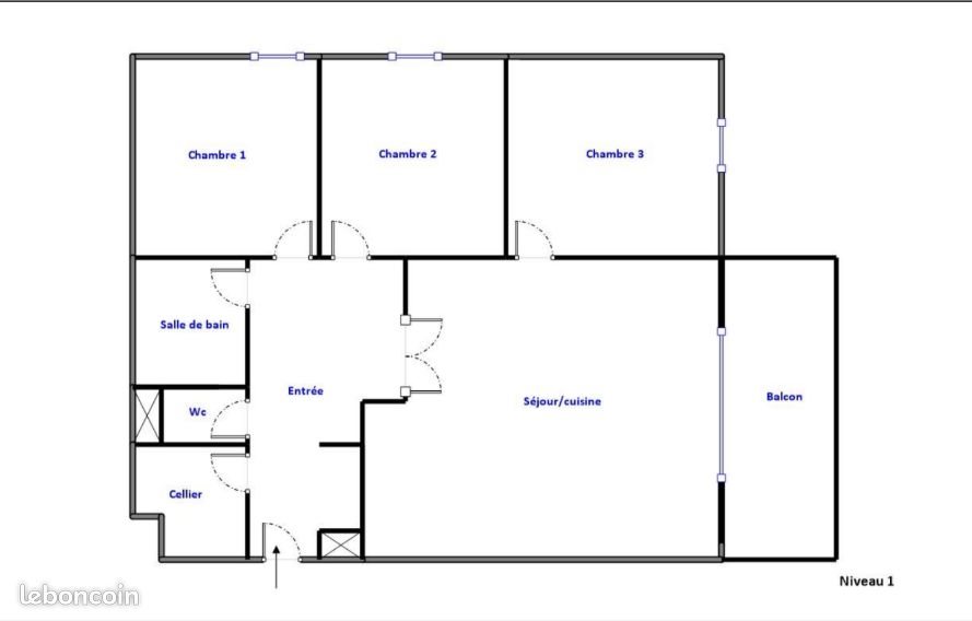 Appartement à louer, 83m², Péron