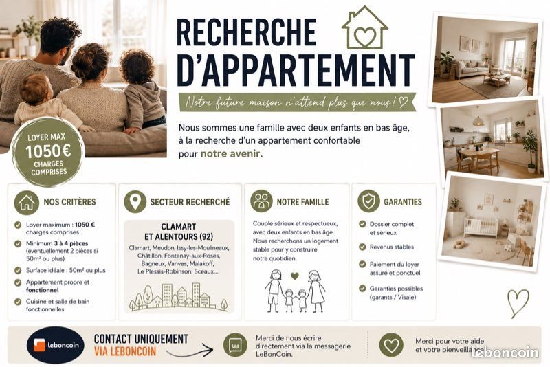 Appartement à louer, 50m², Clamart