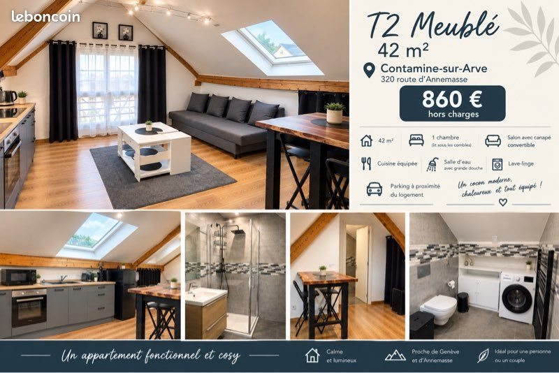 Appartement à louer, 42m², Contamine-sur-Arve