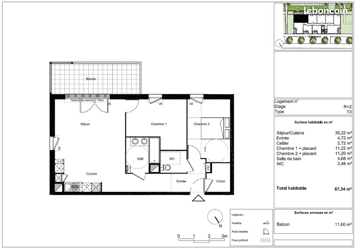 Appartement à vendre, 67m², Toulouse