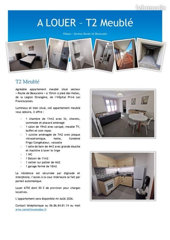 Appartement à louer, 45m², Nîmes