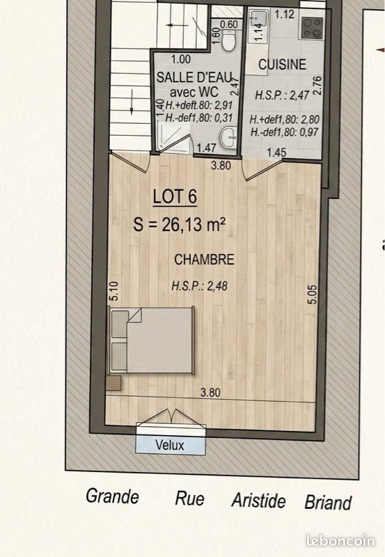 Appartement à vendre, 26m², Avallon