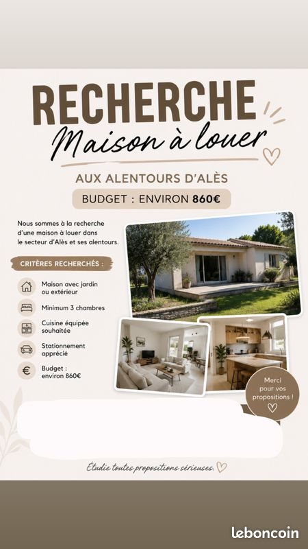 Maison à louer, 80m², Alès