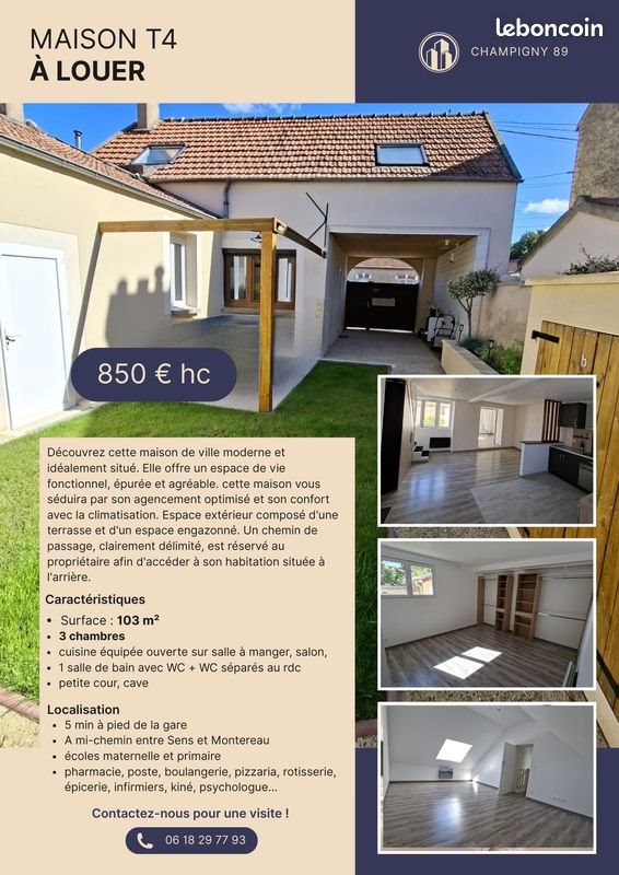 Maison à louer, 103m², Champigny