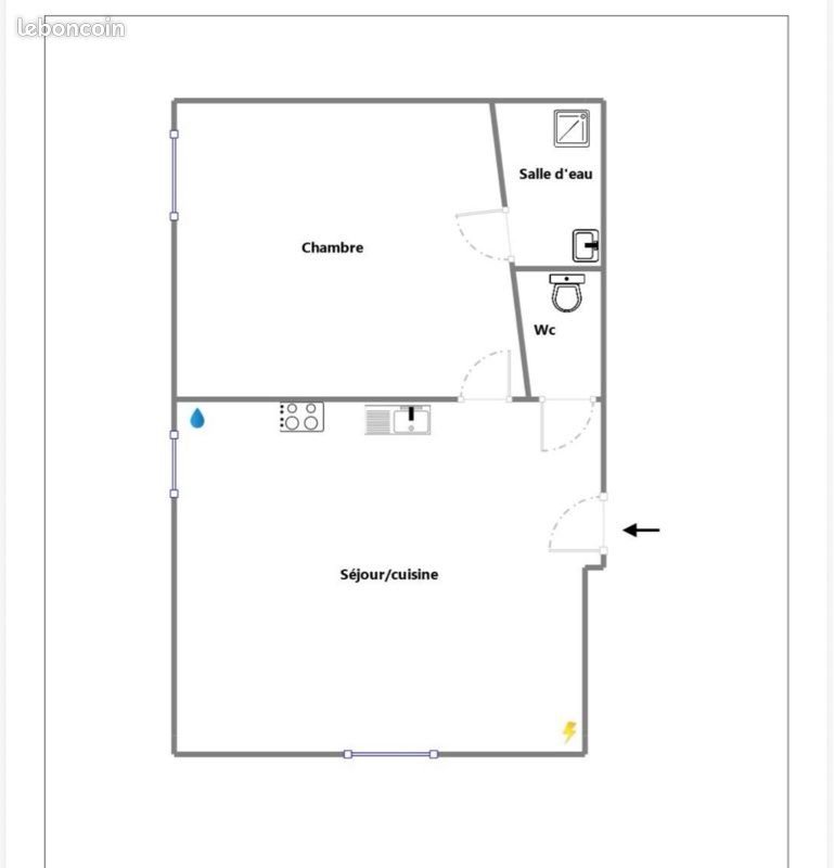 Appartement à louer, 37m², Méru