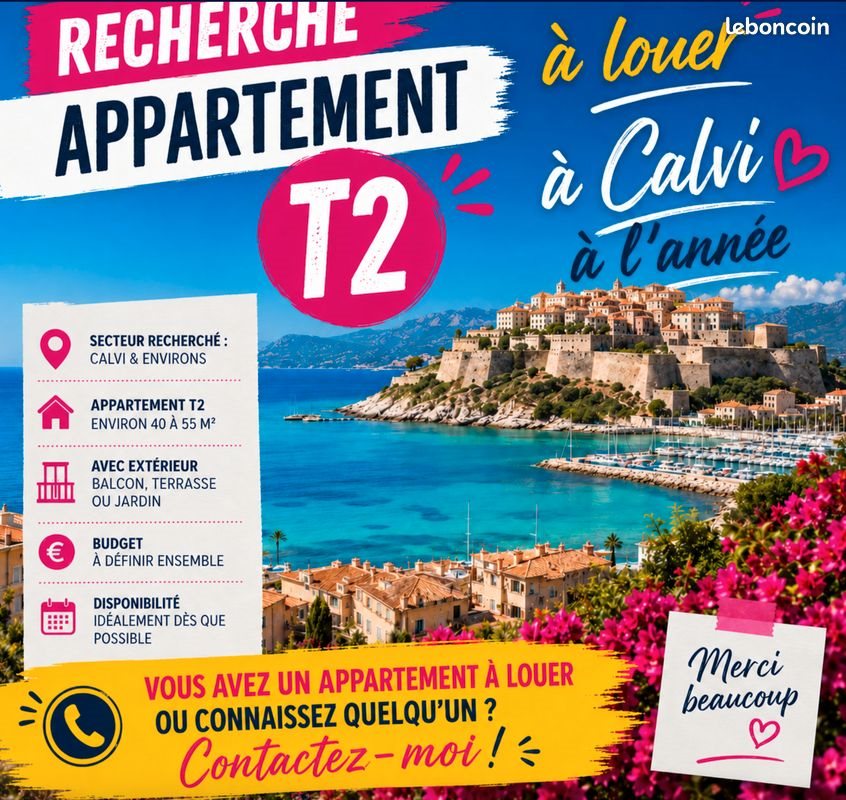 Appartement à louer, 50m², Calvi