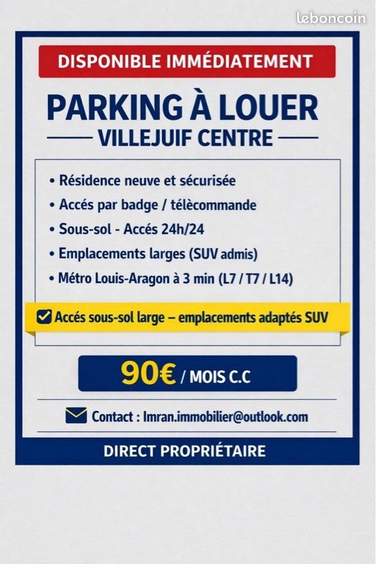 Appartement à louer, 7m², Villejuif