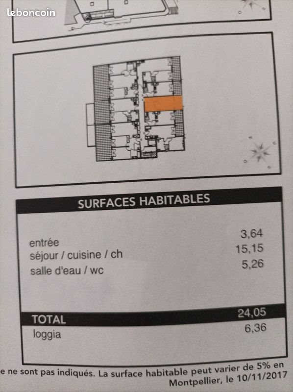 Appartement à louer, 24m², Nîmes