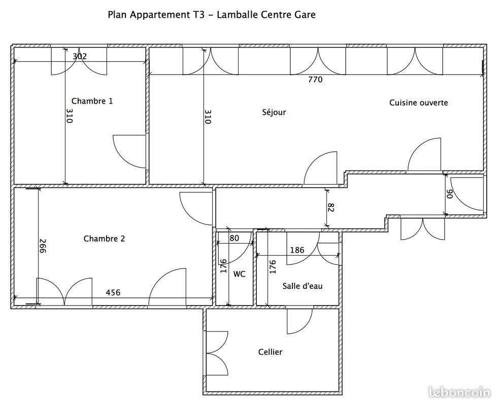 Appartement à louer, 60m², Lamballe