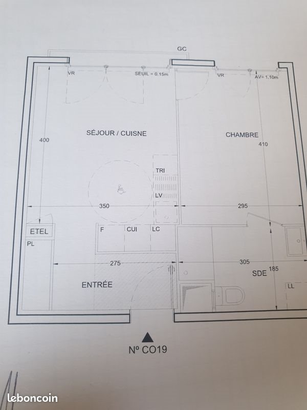 Appartement à louer, 37m², Saint-Ouen-l'Aumône