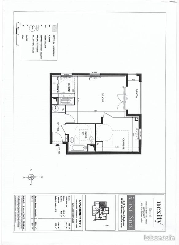 Appartement à vendre, 45m², Villeneuve-la-Garenne