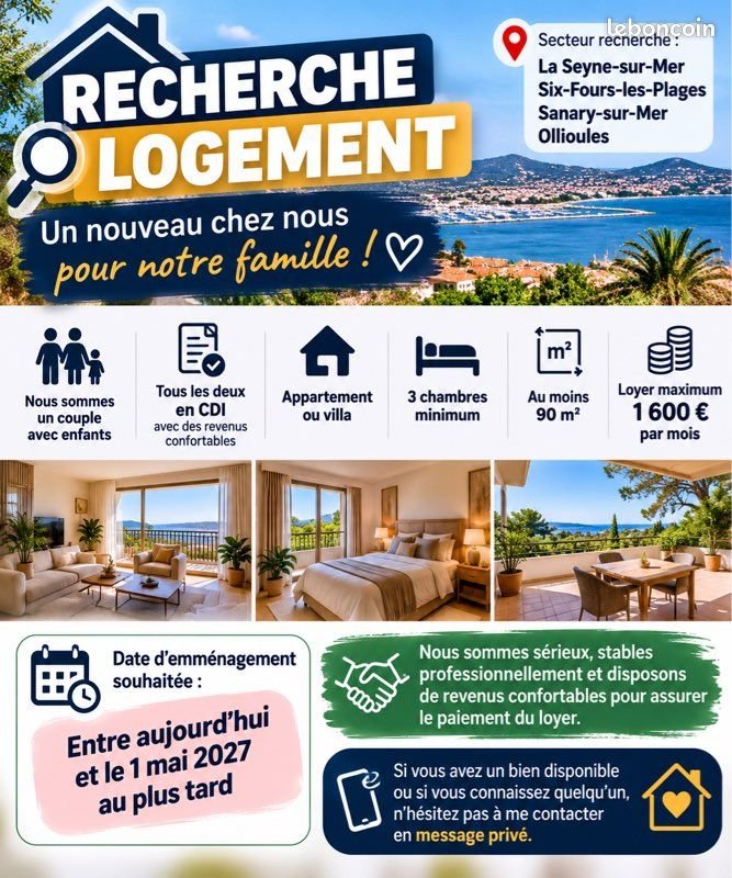 Appartement à louer, 90m², La Seyne-sur-Mer