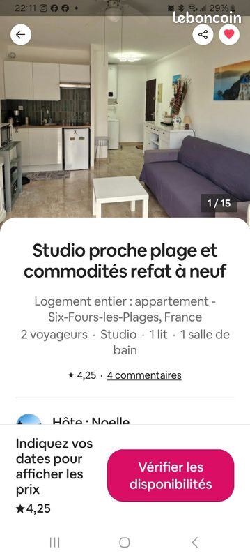 Appartement à louer, 26m², Six-Fours-les-Plages