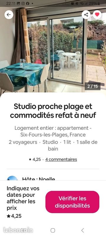 Appartement à louer, 26m², Six-Fours-les-Plages