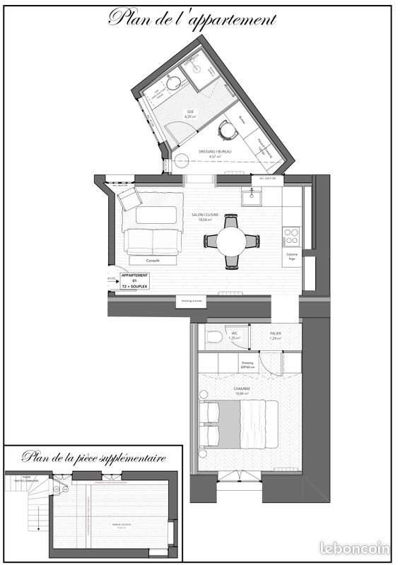 Appartement à vendre, 57m², Rennes