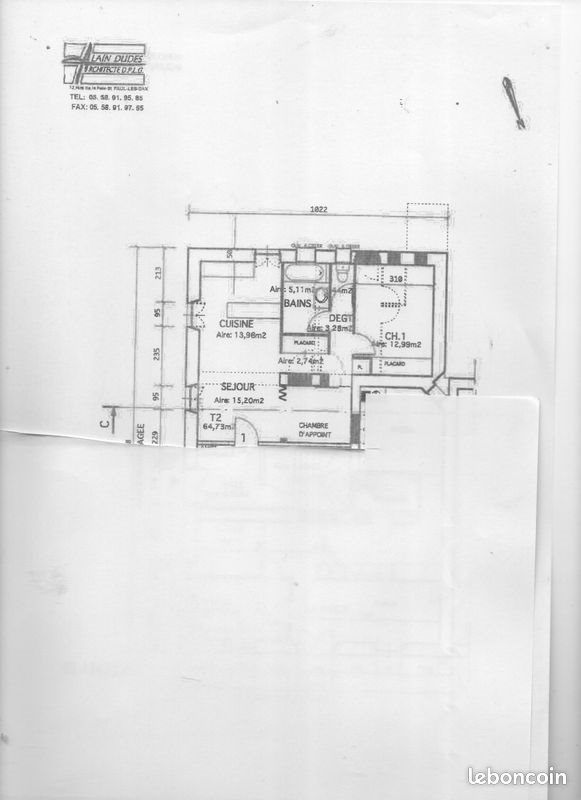 Appartement à louer, 64m², Saint-Geours-de-Maremne