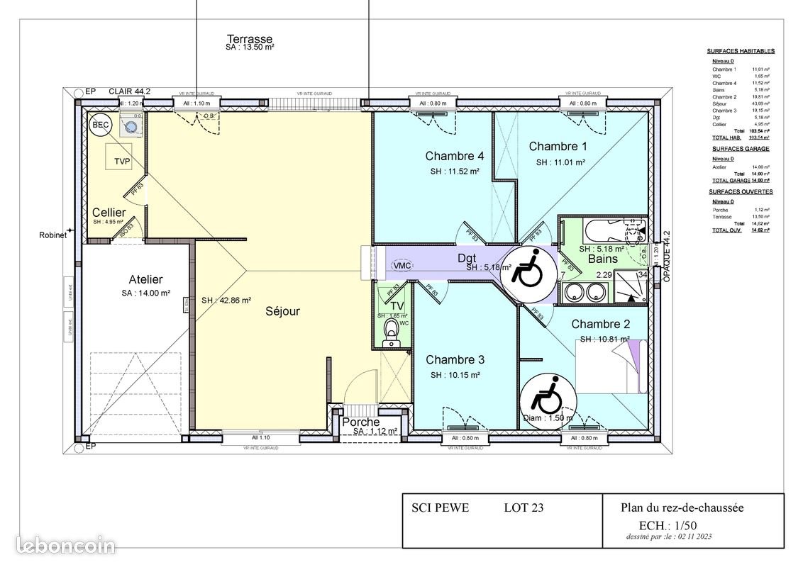 Maison à louer, 103m², Montbartier