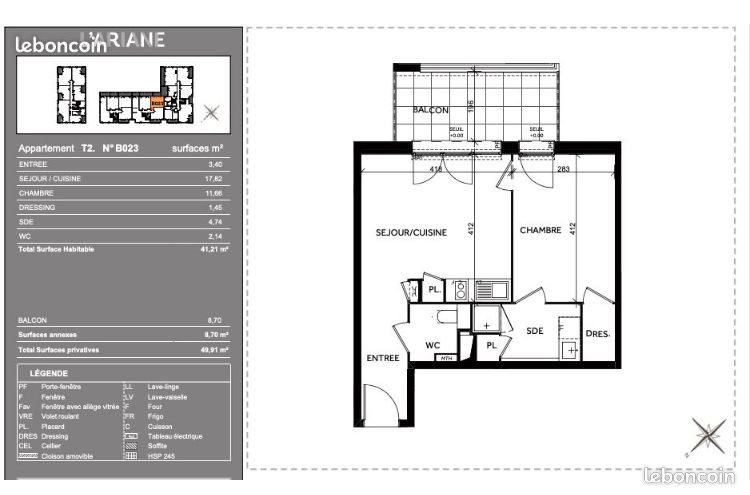 Appartement à louer, 41m², Toulouse