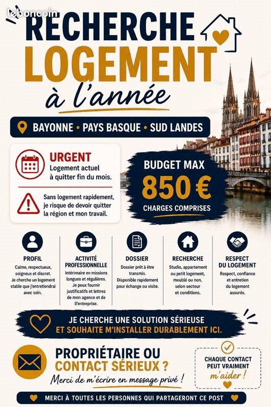 Appartement à louer, 25m², Bayonne