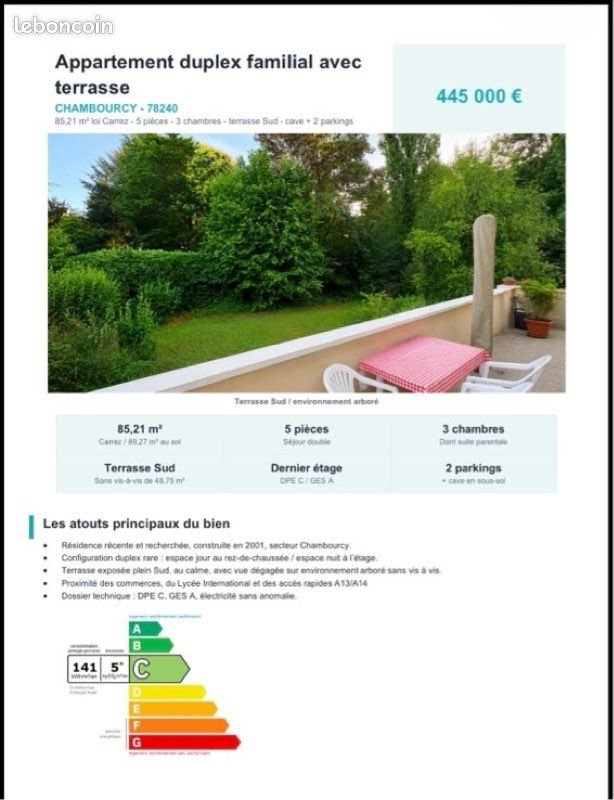Appartement à vendre, 85m², Chambourcy