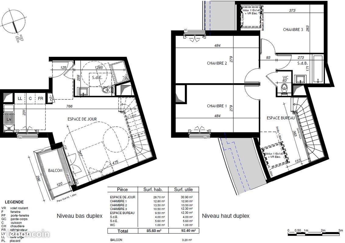 Appartement à louer, 86m², Lognes